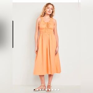 Orange Midi Dress